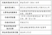 虛列費用！國元農(nóng)險貴州分公司及6家支公司被罰