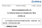 A股突發(fā)！又一重大資產(chǎn)重組，夢網(wǎng)科技明起停牌