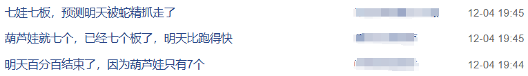 沾上“蛇字輩”，葫蘆娃7連板！股民熱評：七個娃，七個板（附概念股名單）