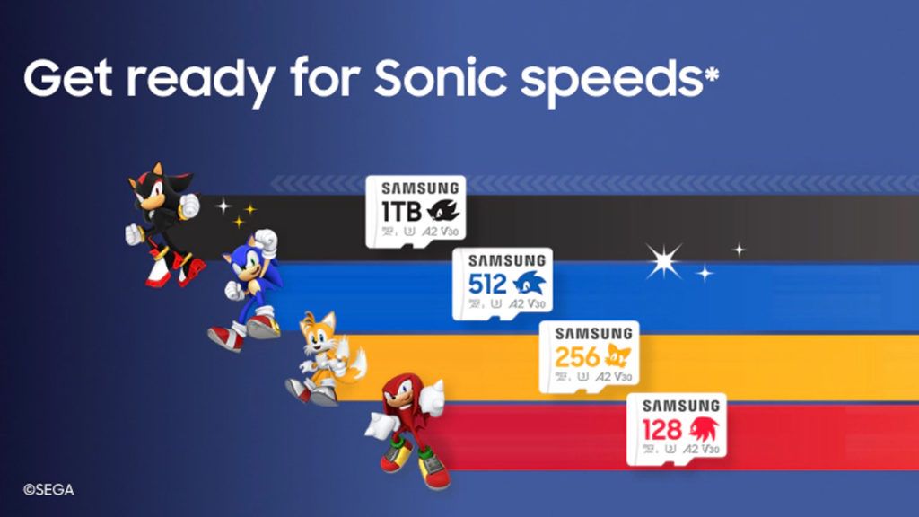 三星和世嘉合作推出索尼克主題 PRO Plus microSD 卡，起價 24 美元