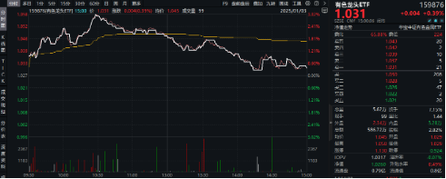 有色蓄勢(shì)高飛！有色龍頭ETF（159876）盤中逆市漲超3%！銅、金、鋁攜手上攻，北方銅業(yè)漲停封板