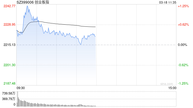 午評：創(chuàng)指半日漲0.29% 有色、超充概念盤中活躍